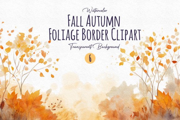 Download Watercolor Autumn Foliage Border Clipart - Autumn Collection