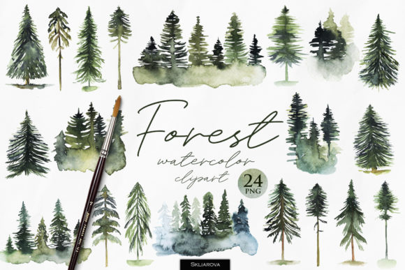 Download Watercolor Forest Clipart - Premium Resources