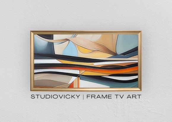 Download Frame TV Modern Abstract Geometric Art - Premium Resources