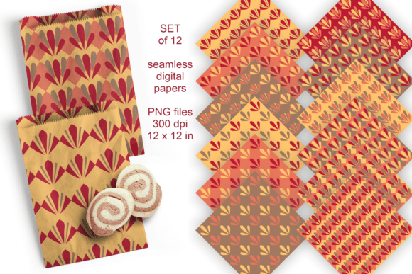 Download Autumn Colors Seamless Papers Set of 12 - Autumn Collection