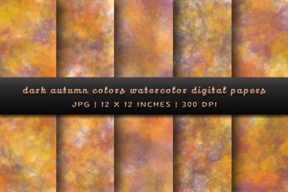 Download Dark Autumn Colors Digital Papers - Autumn Collection