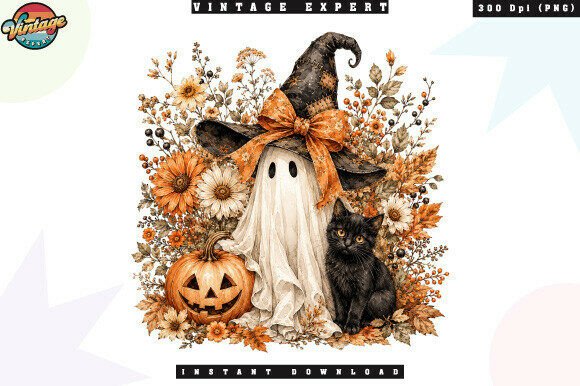 Download Cute Ghost Pumpkin Autumn PNG - Autumn Collection