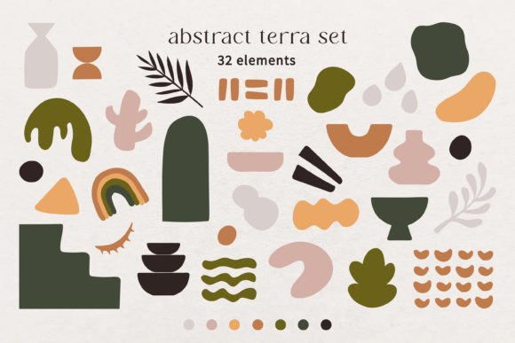 Download Modern Abstract Terra Shapes Clip Art - Premium Resources