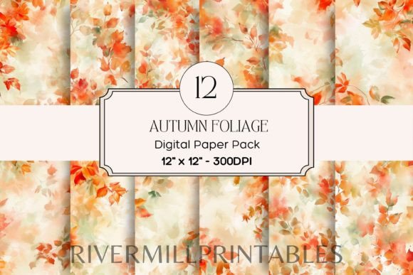 Download Fall Foliage Digital Paper Pack - Fall foliage Collection