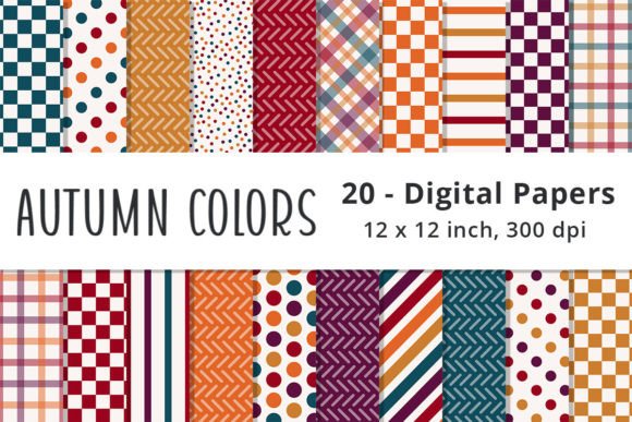 Download Autumn Colors Digital Paper Backgrounds - Autumn Collection