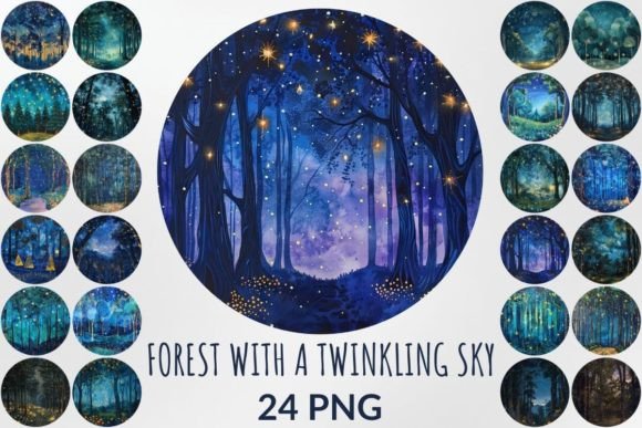 Download Forest with a Twinkling Sky Sublimation - Forest Collection