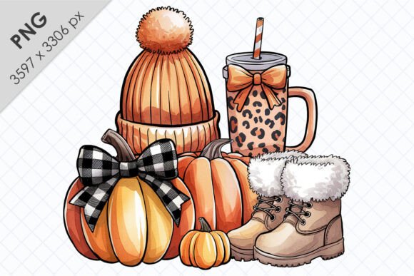 Download Watercolor Autumn Collage PNG Clipart - Autumn Collection