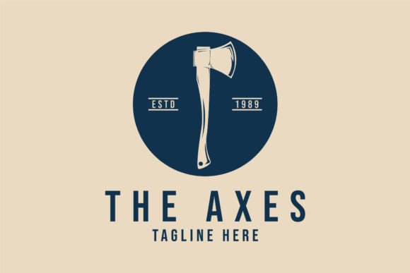 Download Lumberjack Axes Vintage Logo Minimalist - Premium Resources