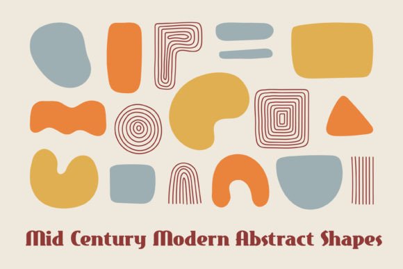 Download Mid Century Modern Abstract Shapes - Modern abstract Collection