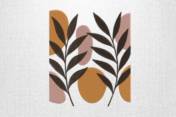 Download Modern Abstract Leaf Embroidery Art - Modern abstract Collection