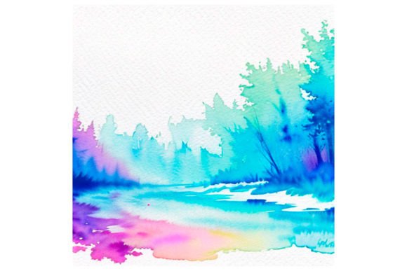 Download Watercolor Painting Forest Landscape - Forest Collection